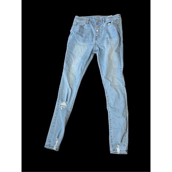 NICE OLD NAVY SUPER SKINNY blue denim size 2 JEANS GOOD condition - Picture 2 of 6